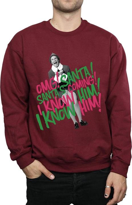 Immagine prodotto Elf Santa's Coming Felpa Uomo (L)