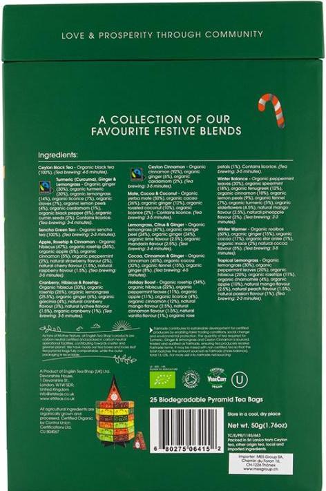 Nährwerte und Zutaten English Tea Shop Adventskalender Christmas Tree