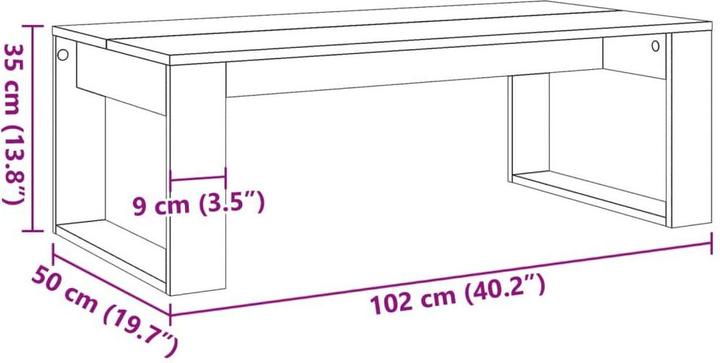 Image du produit vidaXL Couchtisch (102 x 50 x 35 cm)