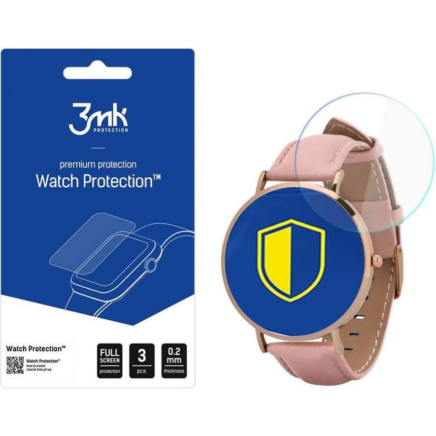 3MK FlexibelGlazen Horloge Garett Verona Szkło Hybrydowe, Smartwatch beschermfolie, Transparant