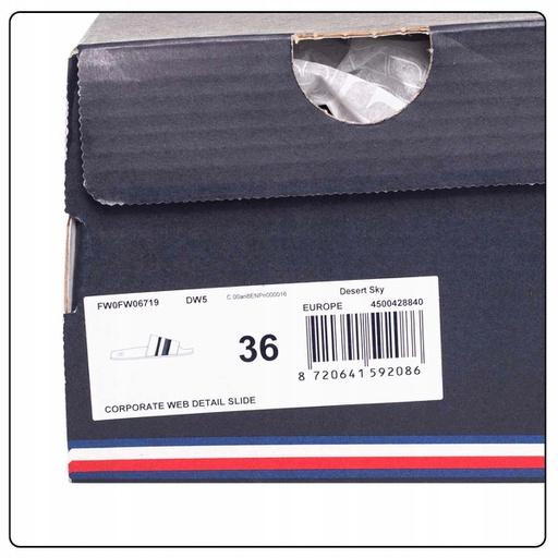 Actual product image Tommy Hilfiger Corporate Web Detail Slide Flip-Flops for women (36)