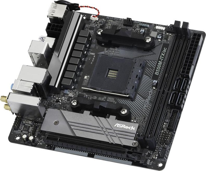 Actual product image AsRock B550M-ITX/ac (AM4, AMD B550, Mini-ITX)