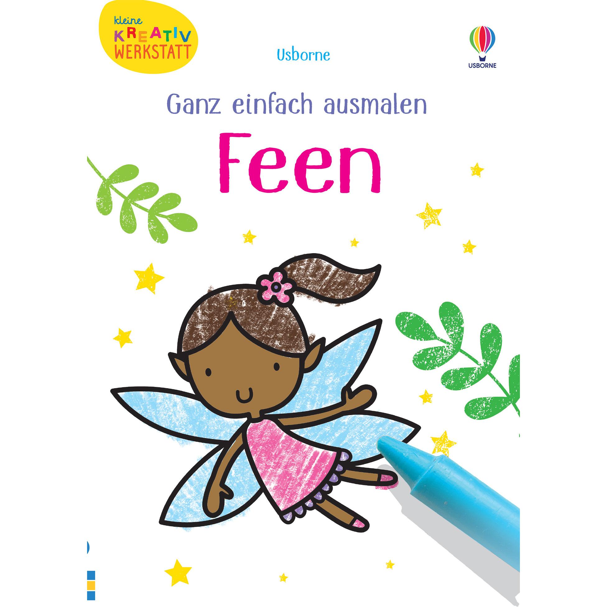 Thumbnail - Usborne Publishing Kleine Kreativ-Werkstatt – Mein Ganz-einfach-Ausmalen-Koffer: Feen, Meerjungfrauen, Einhör