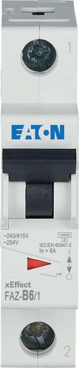 Produktbild Eaton MCB, 6A, B-type, 1Pole, 15kA