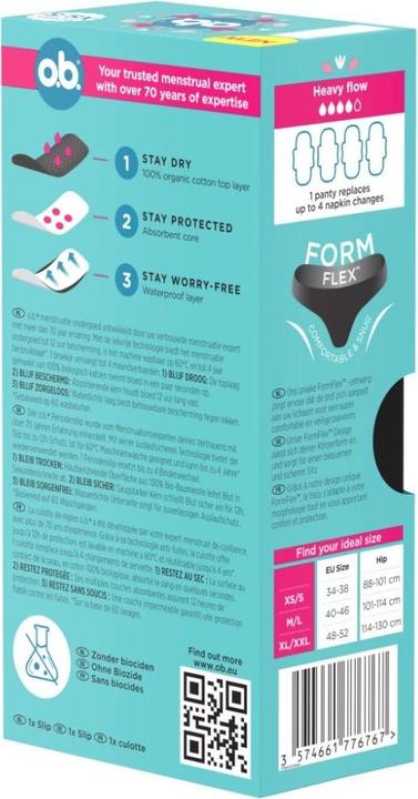 Immagine prodotto o.b. Mutandine mestruali (XS, S)