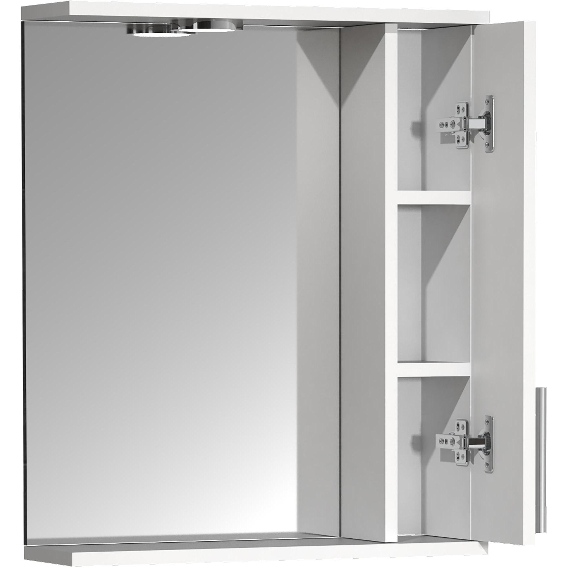 Thumbnail - VCM, Spiegelschrank, Badspiegel Wandspiegel 50 cm Hängespiegel Spiegelschrank Badezimmer Drehtür Beleuchtung Lisalo M (5...
