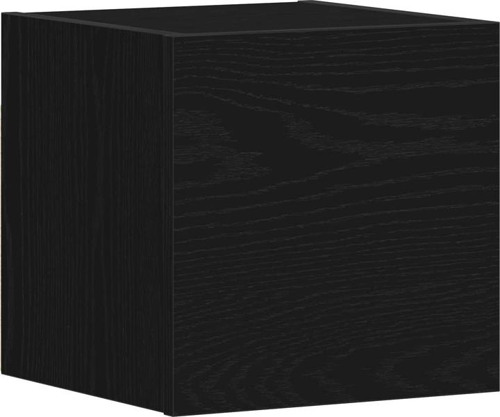 Image du produit vidaXL 3-teiliges Wand-Montage TV-Schrank Set Schwarz Eichenholz Spanplatte (130.50 x 30 x 140 cm)