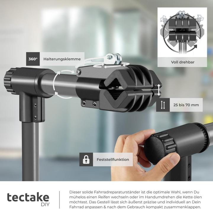 Actual product image tectake Bicycle mounting stand