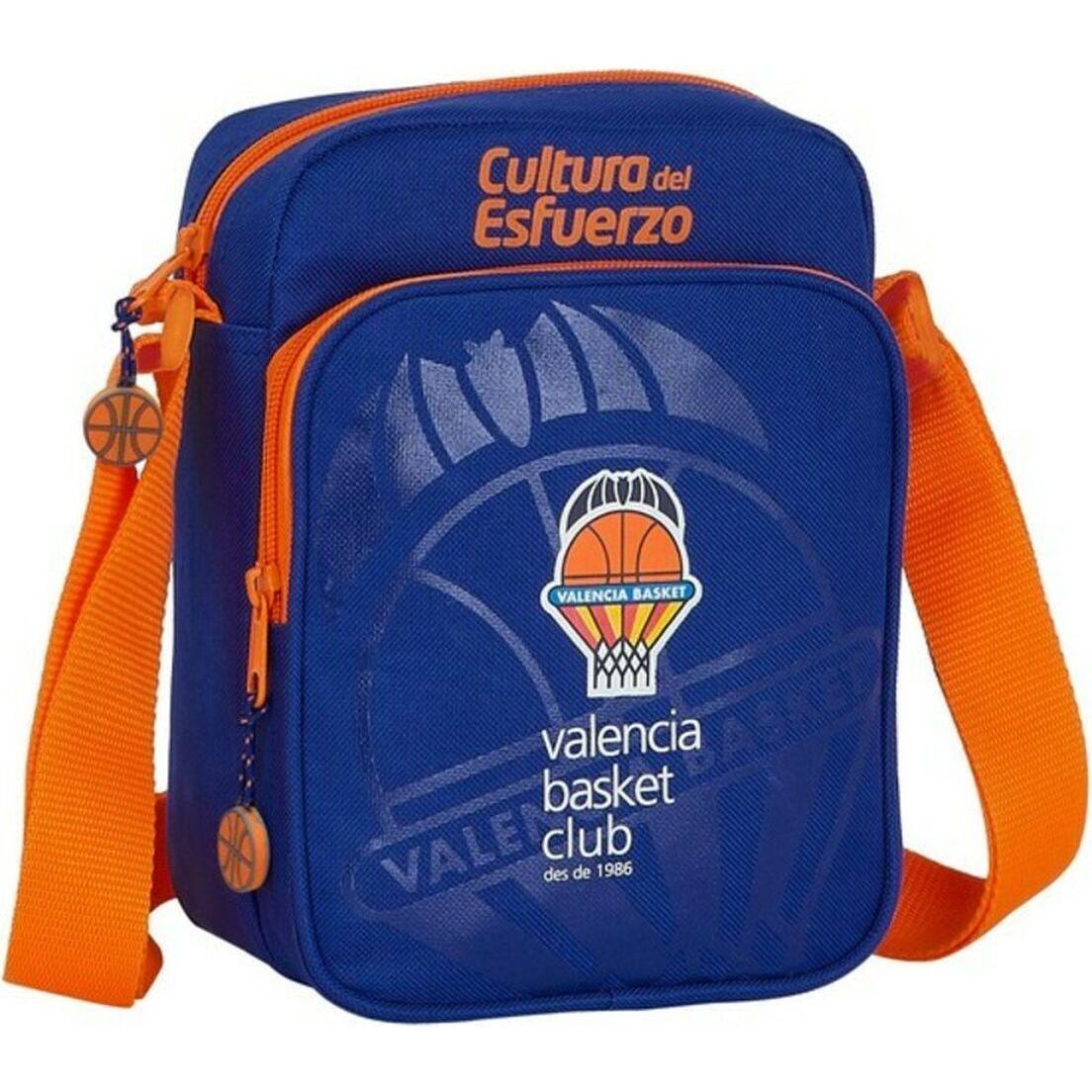 Valencia Basket Club, Borsa scuola materna, Schultertasche Valencia Basket Blau Orange (16 x 22 x 6 cm), Arancia, Blu