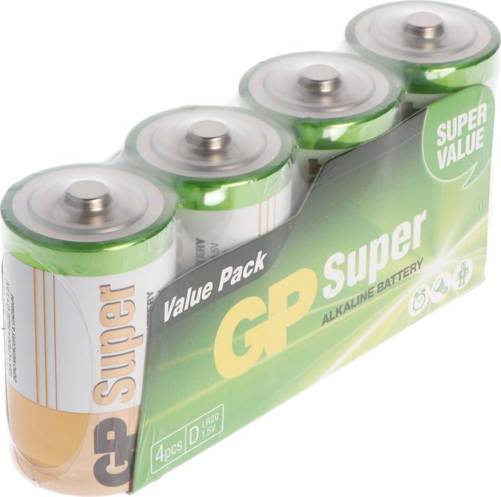 GP Batteries C Baby Batterie GP Alkaline Super - 4 Stück (4 Stk., C)