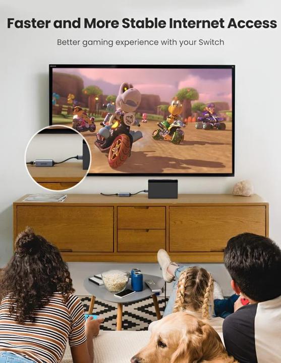 Image du produit Ugreen Ethernet Adapter (USB, RJ45 Gigabit Ethernet (1x))