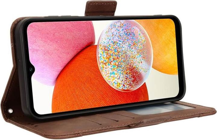 Actual product image Cover-Discount Galaxy A15 - Case with many card slots brown (Samsung Galaxy A15)