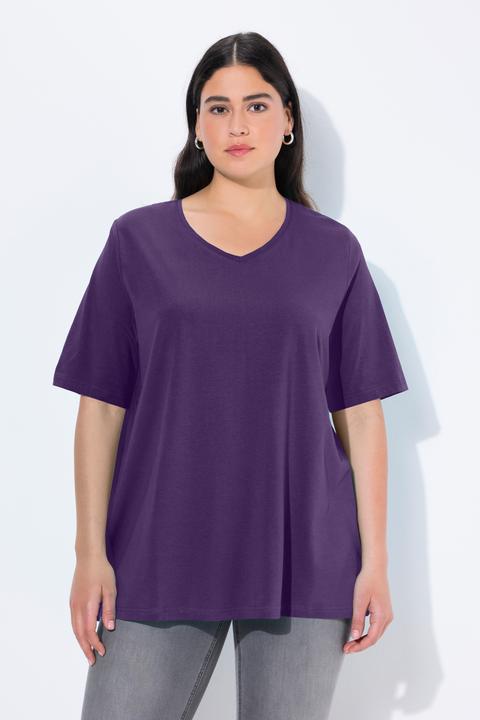 Actual product image Ulla Popken Essential V-Neck Stretch Tee (62)