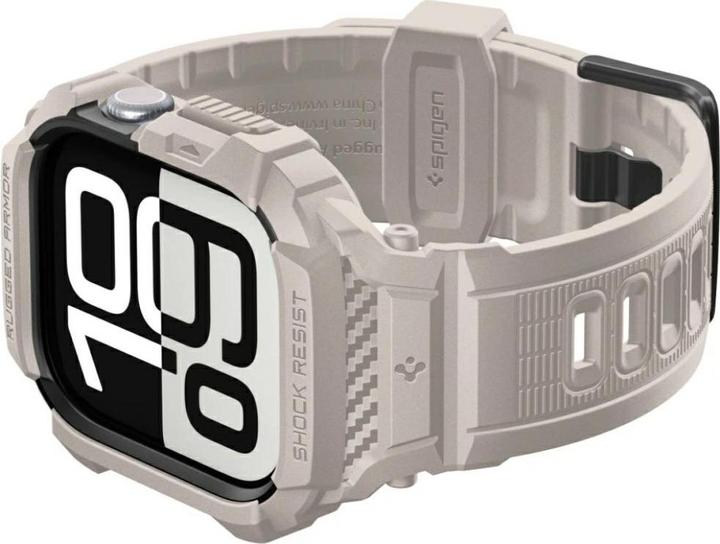 Produktbild Spigen - Rugged Armor Pro V2 - Apple Watch 10 42mm / Watch 11 42mm - Dune Beige (42 mm, TPU)