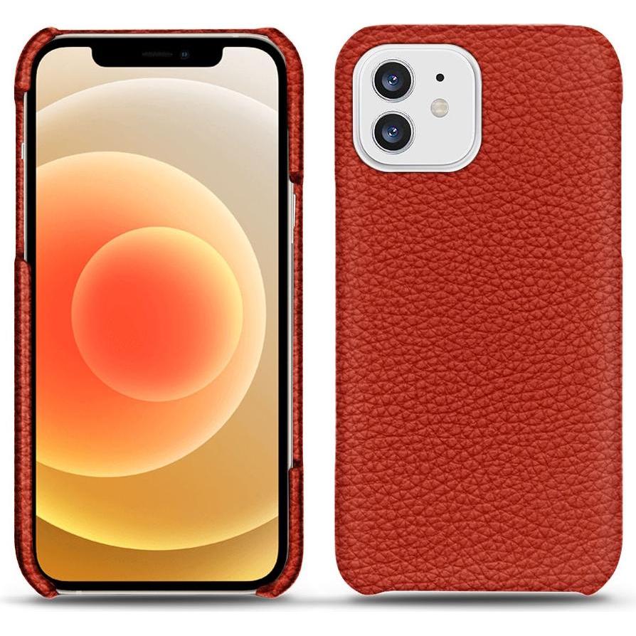 Noreve Lederschutzhülle (Apple iPhone 12), Smartphone Hülle, Orange