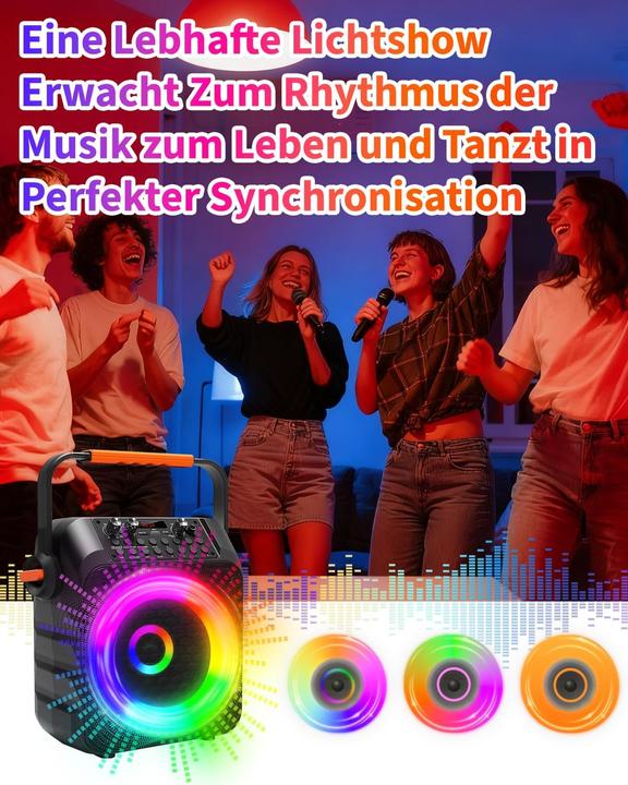Actual product image Omeyo Karaoke-Maschine mit drahtlosen Mikrofonen und PA-System (Active)