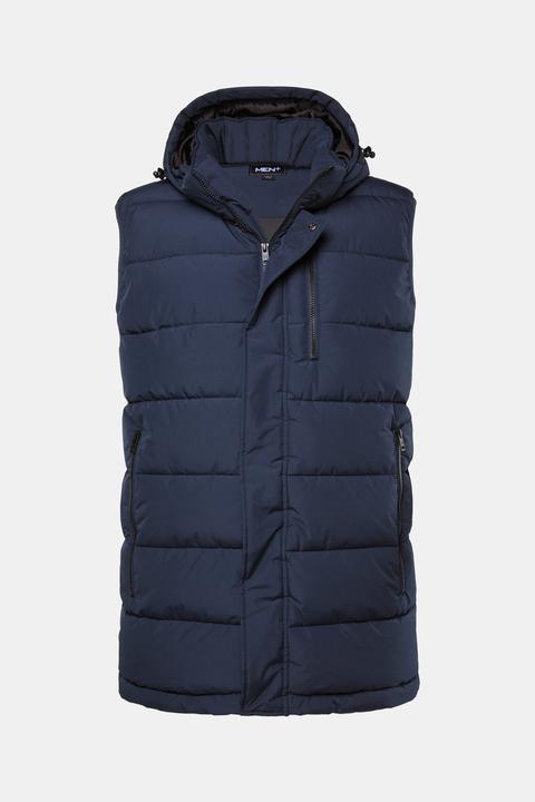 Men+ Steppweste, Kapuze, Zipptaschen