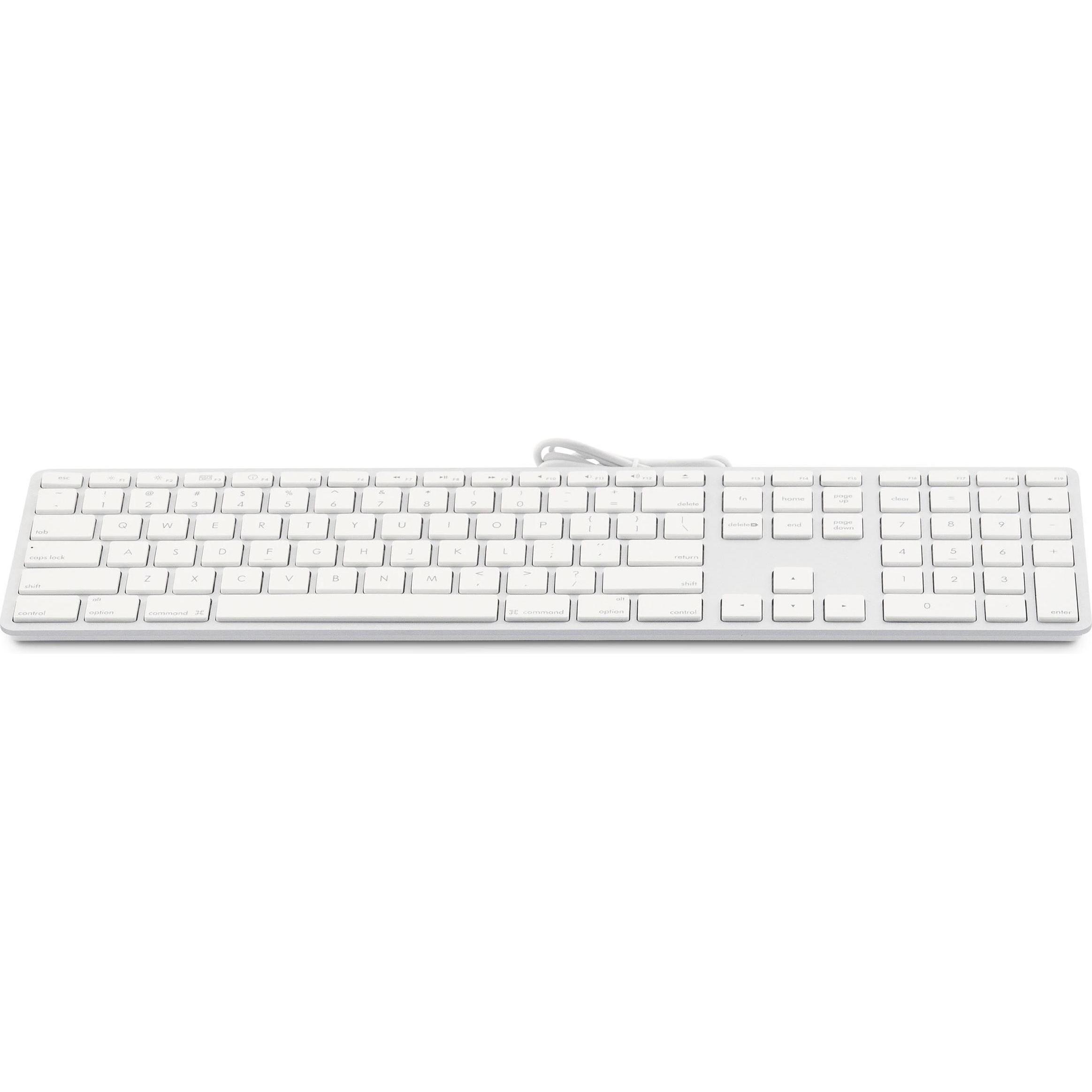 LMP KB-1243 (US, Kabelgebunden), Tastatur, Weiss