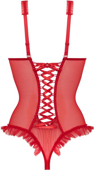 Produktbild Christine Le Duc Crotch/Cupless Wetlook Body Mistique Rot (S, M)