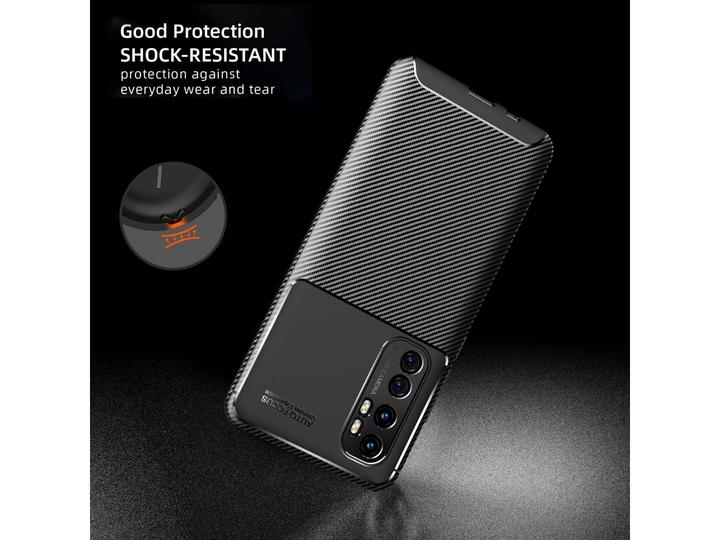 Produktbild Screenguard Xiaomi Mi Note 10 Lite Hülle Carbon Design TPU Case (Xiaomi Mi Note 10 Lite)