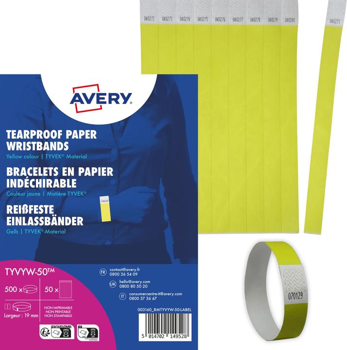 Actual product image Avery Admission tapes