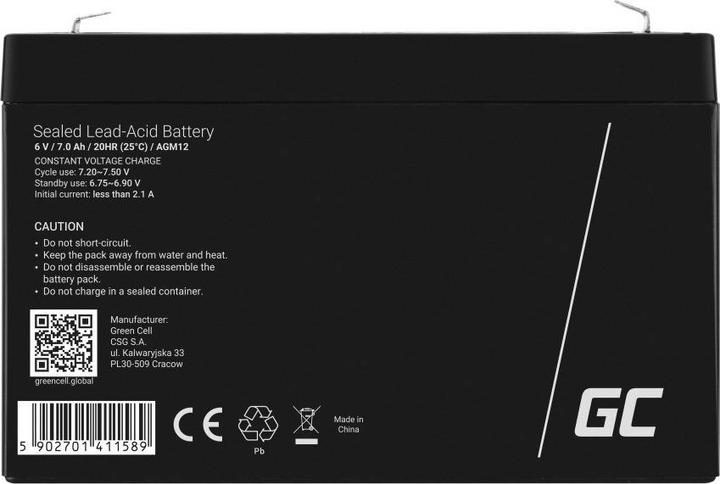 Immagine prodotto GreenCell AGM12 (6 V, 7000 mAh)