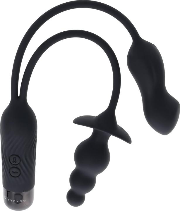 Gender X Double My Pleasure Vibrator Black 37.5 cm