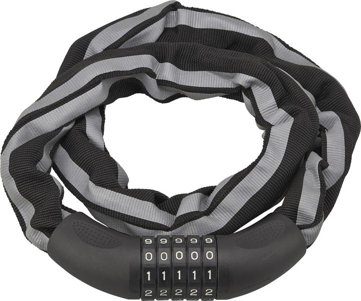 Thirard Antivol à combinaison biker, 5 chiffres, chaîne acier, moto, 0.9m, noir - (90 cm)