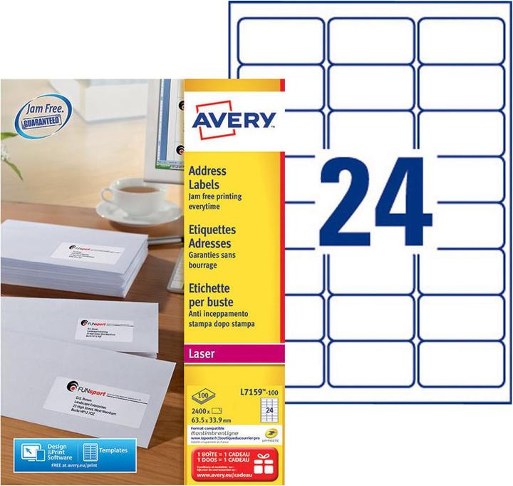 Produktbild Avery Adressetiketten