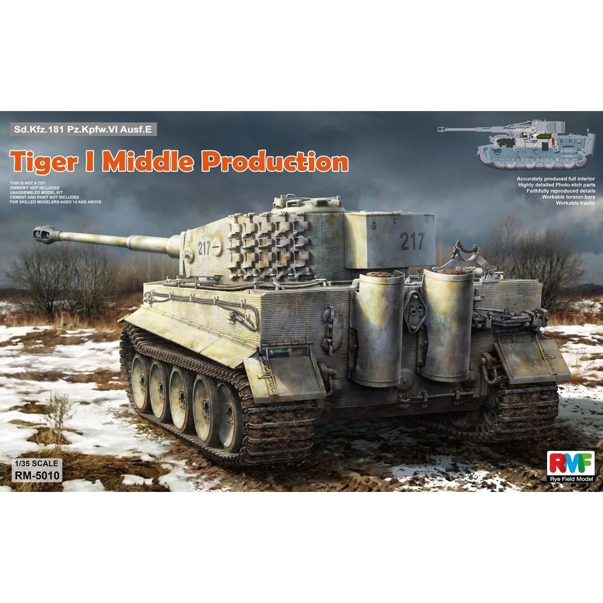 Rye Field Model Tiger I Produzione media Interni completi