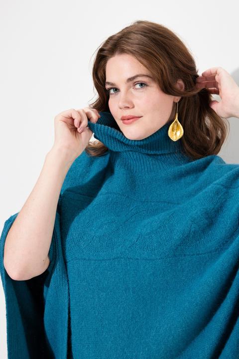 Produktbild Ulla Popken Poncho, Rollkragen, oversized, Halbarm (42, 44, 46, 48)