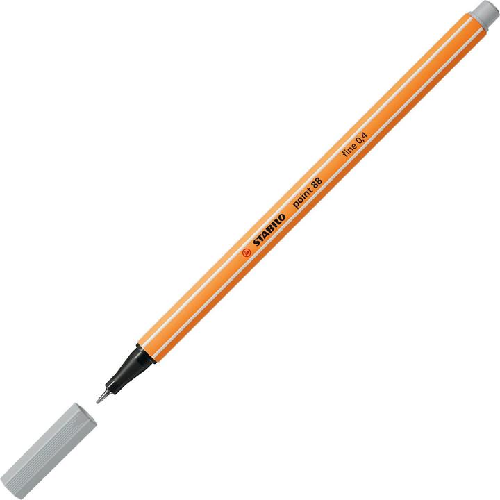 Produktbild STABILO Fineliner - point 88 - 10er Pack - hellgrau (Grey, Hellgrau, Orange, 10x)