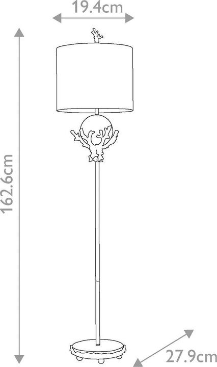 Produktbild Elstead Lighting Trellis Stehleuchte E27 Kitt Patina und Blattsilber (E27)