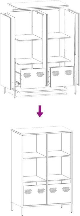 Image du produit vidaXL Highboard (68 x 39 x 103.50 cm)