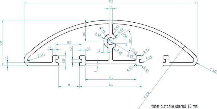 Actual product image Bachmann Easy-Bridge 100cm ALU (Cable hole, 100 cm)