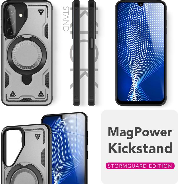 Actual product image Nalia Stormguard - Stabile Panzer Hülle mit MagSafe & 360-Grad Ringhalter - Military Cover (Samsung Galaxy A26)