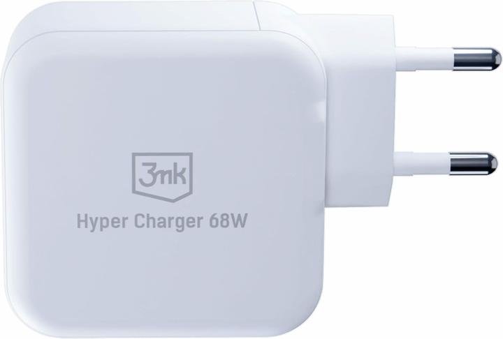 Productafbeelding 3MK Hyper Oplader 68W 1xUSB+1xUSB-C ładowarka sieciowa GaN PD+QC (68 W)