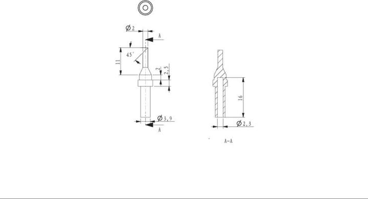 Image du produit Toolcraft Pointe à souder biseautée 45° 2.0 mm (Panne de soudure)