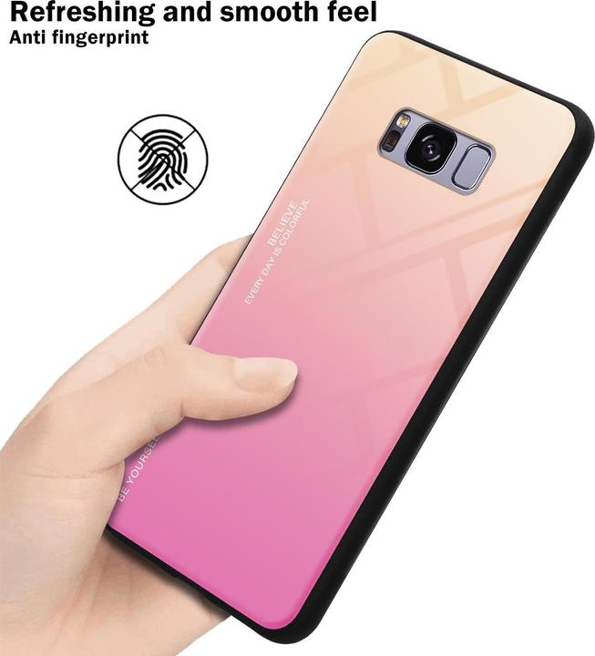 Actual product image Cadorabo TPU 2 colors glass cover (Samsung Galaxy S8+)
