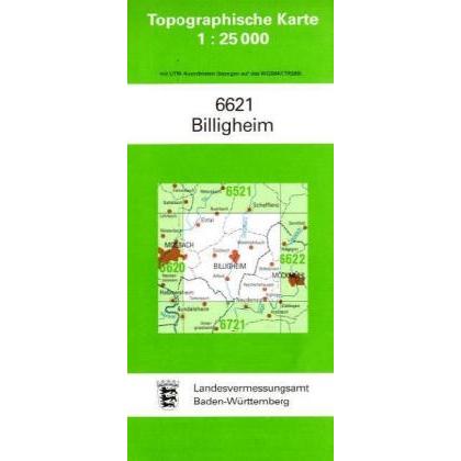 Topographische Karten BW.6621 Billigh., Landkarte