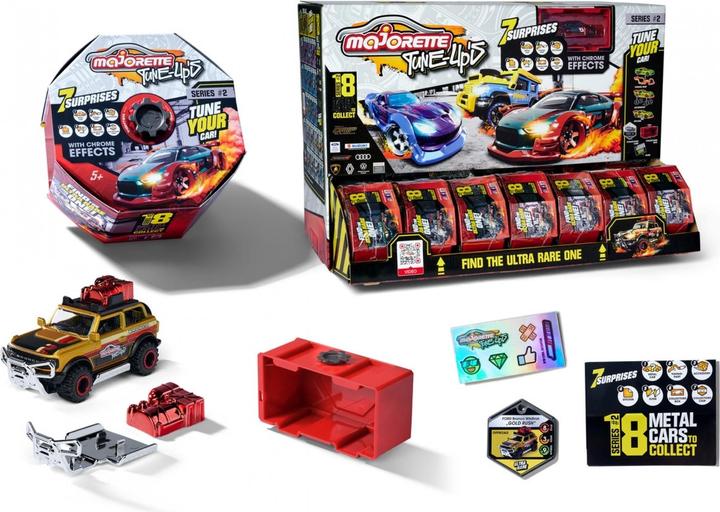 Majorette Tune Up's 2 Shelf Display x40