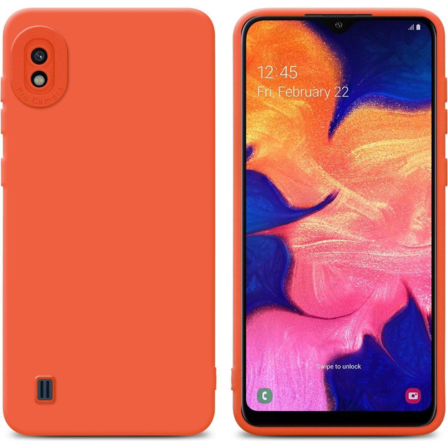 Thumbnail - Cadorabo Hülle für Samsung Galaxy A10 im TPU Fluid LM162 Style (Samsung Galaxy A10), Smartphone Hülle, Orange