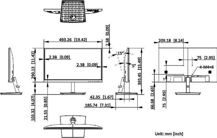 Image du produit Hikvision DS-D5022F2-1V2S Moniteur 54,61cm (21,5") (1920 x 1080 pixels, 21.50")