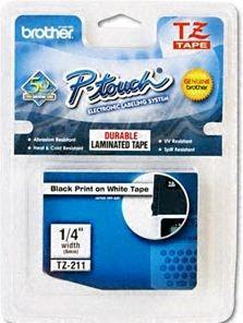 Immagine prodotto Brother TZe-211 (0.60 cm, Nero, Bianco)