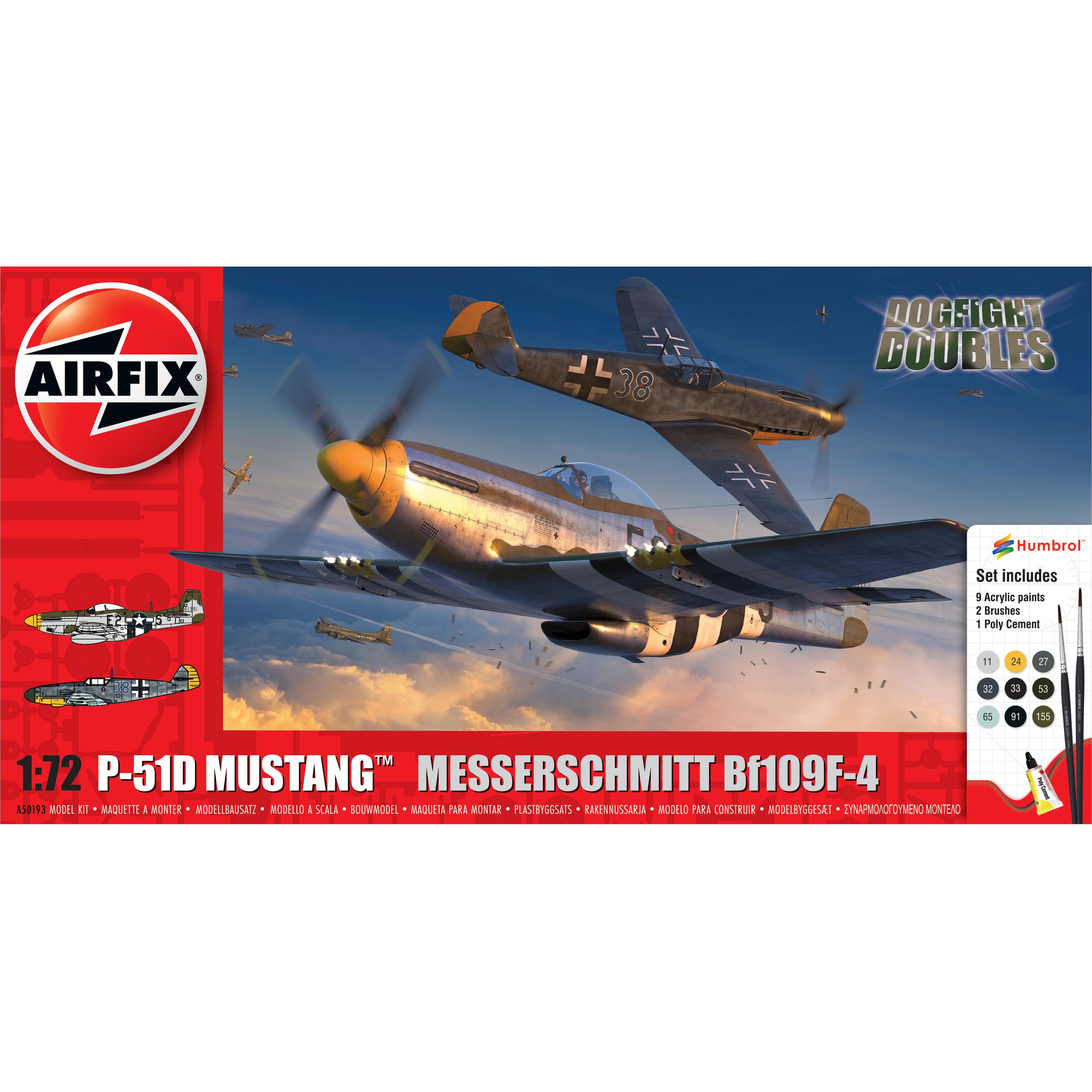 Airfix P-51D Mustang vs Bf109F-4 Dogfight Double