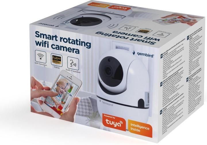 Immagine prodotto Gembird Telecamera wifi rotante intelligente 1080p (1920 x 1080 Pixels)
