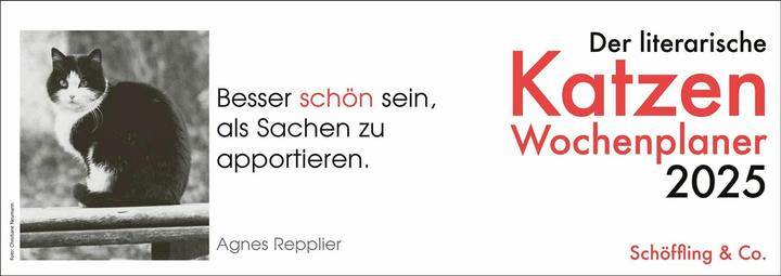 Immagine prodotto L'agenda settimanale del gatto letterario 2025 (1 giorno / 1 pagina)