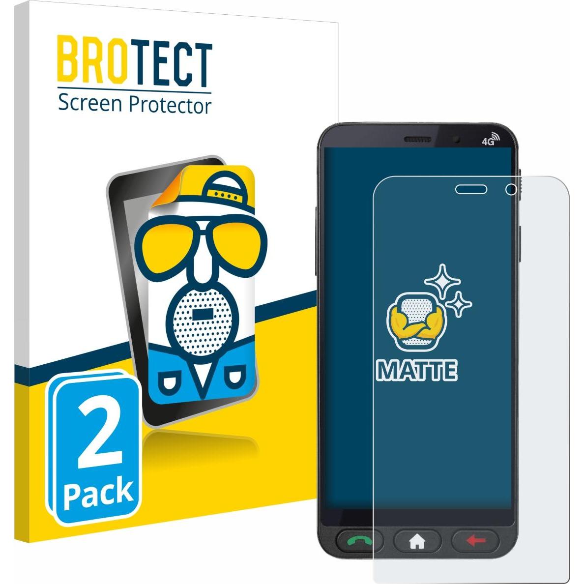 BROTECT Entspiegelungsfolie Displayschutz Displayschutzfolie Folie Matt (2 Stück, Brondi Amico), Smartphone Schutzfolie,...