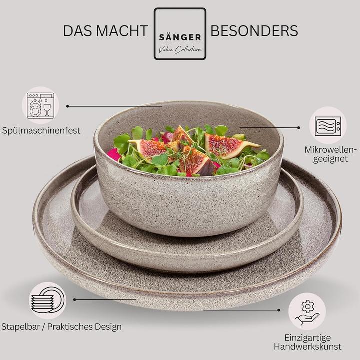 Actual product image Sänger Geschirr Tafelservice Kairo Clay (18 Piece)