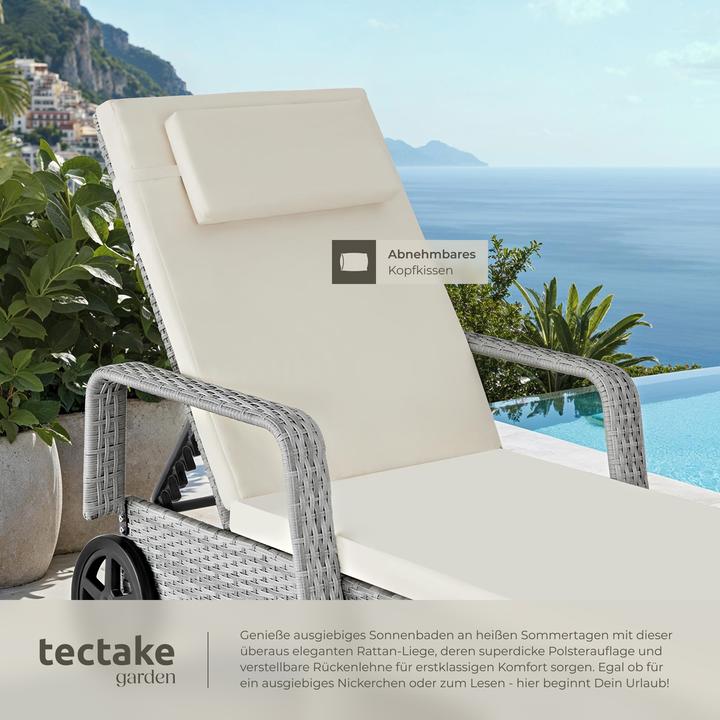 Image du produit tectake Chaise longue (200 cm)